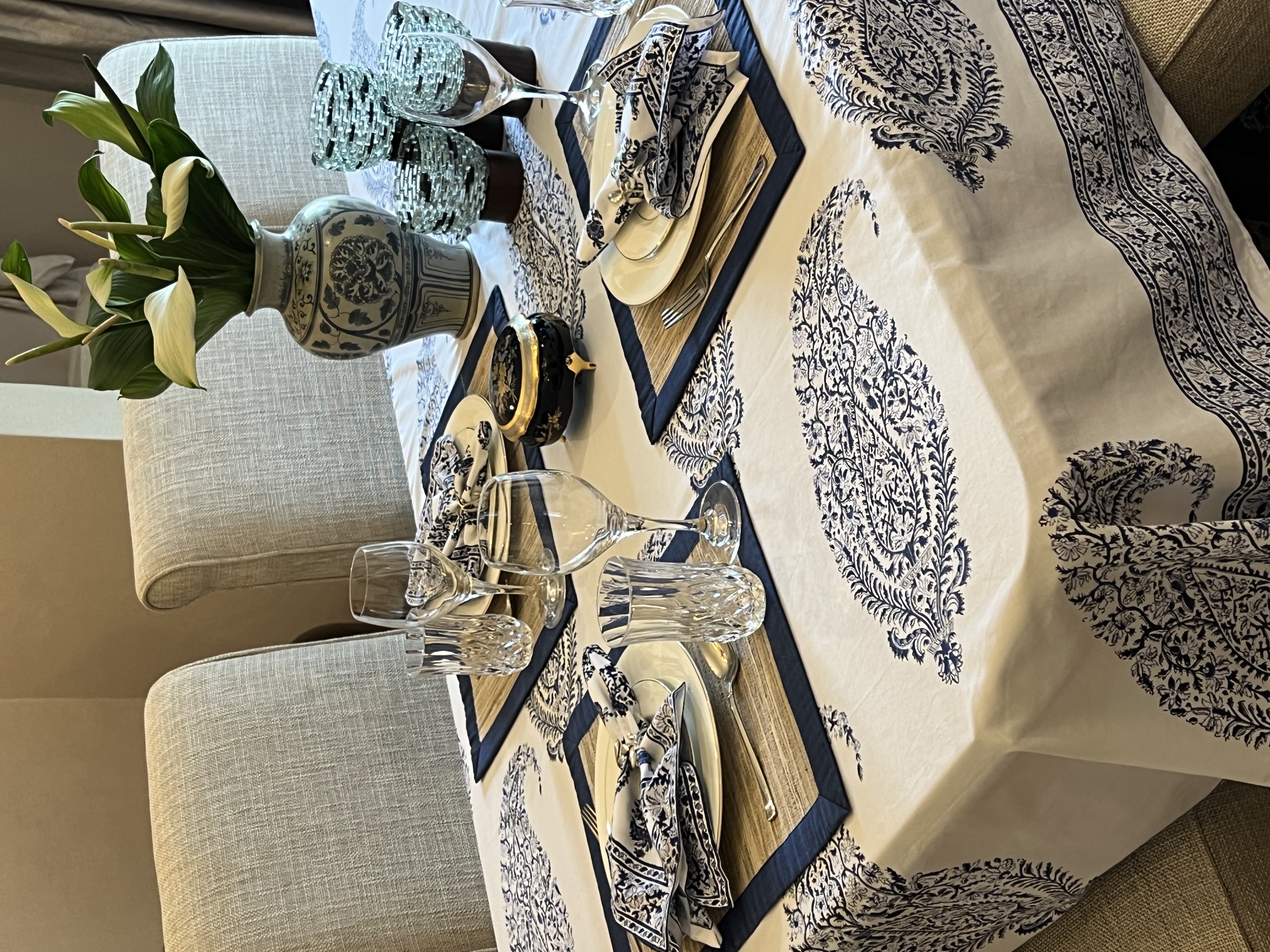 Malabar Blue Table Cloth