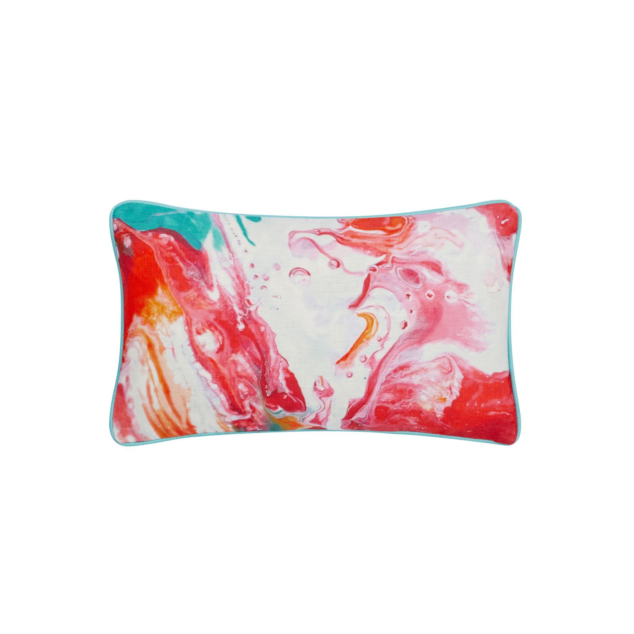 Cardinal Marble Linen Cushion Cover