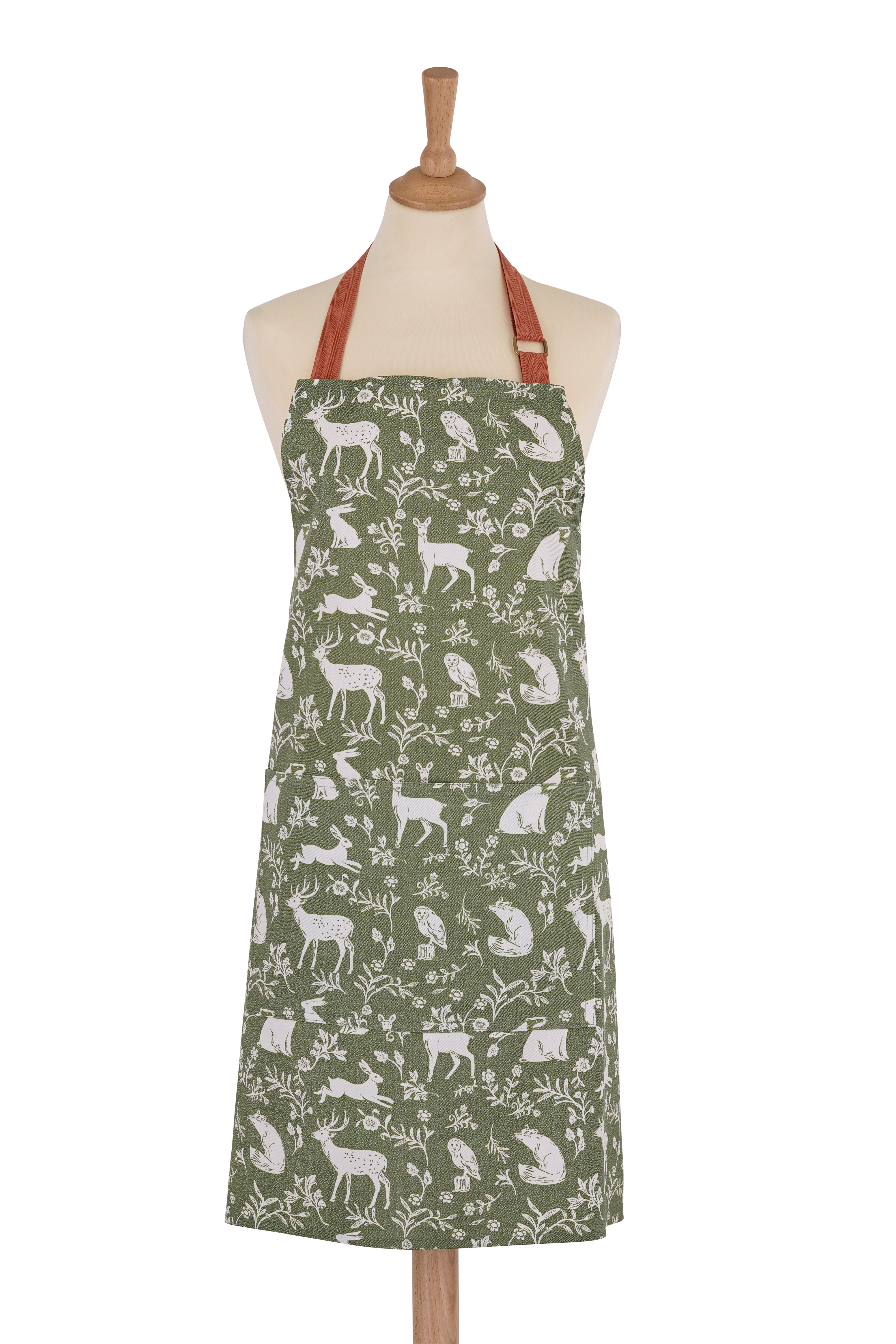 Ulster Weavers Cotton Apron Forest Friends Sage