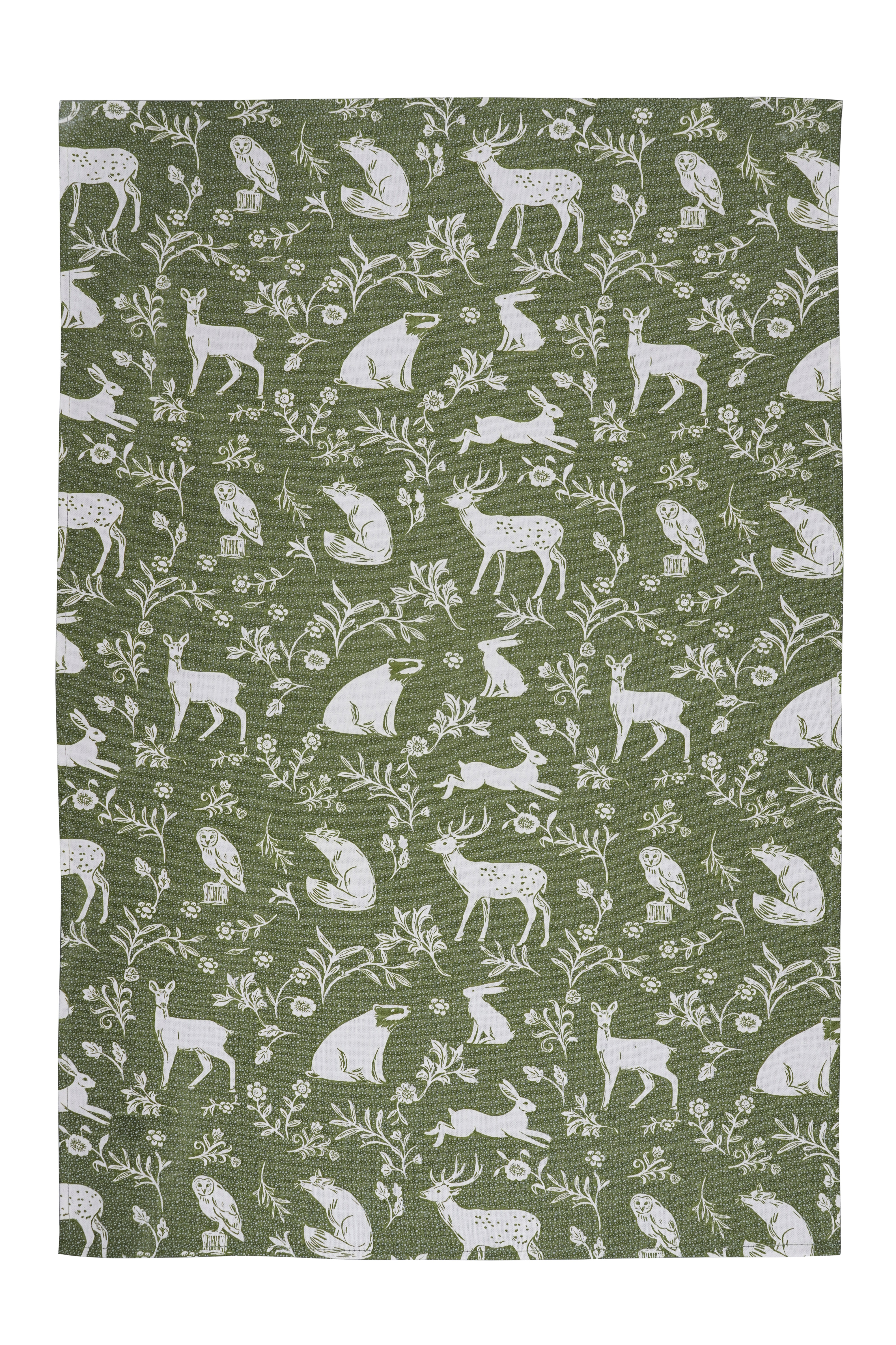 Ulster Weavers Forest Friends Sage Cotton Tea Towel Twin Pack