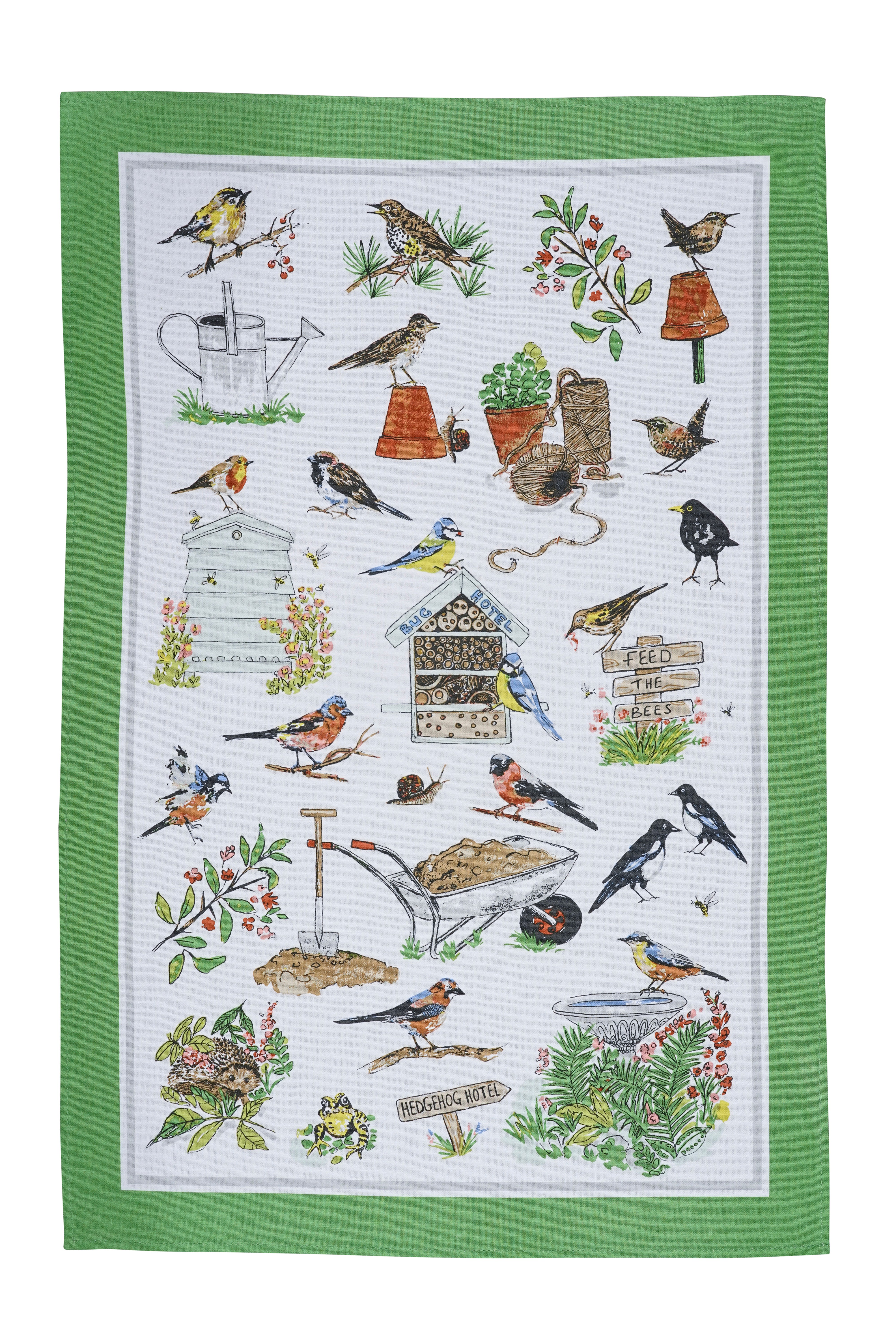 ULSTER WEAVERS TEA TOWEL GARDEN BIRDS