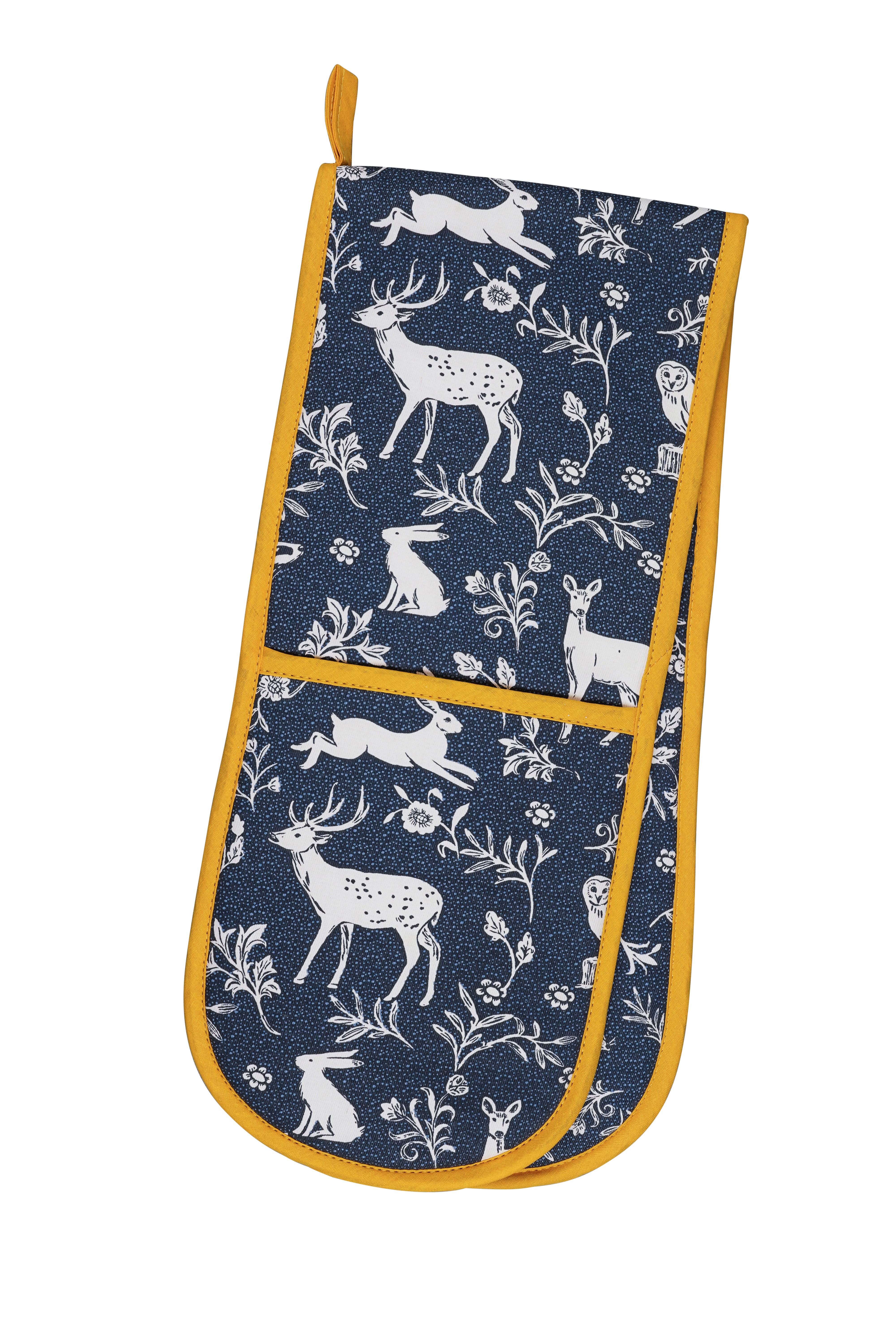 Ulster Weaver's Double Oven Glove Forest Friends Navy
