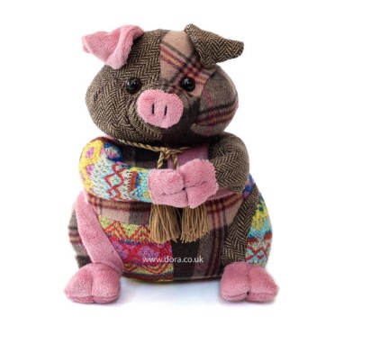 Patchwork Pig Doorstop