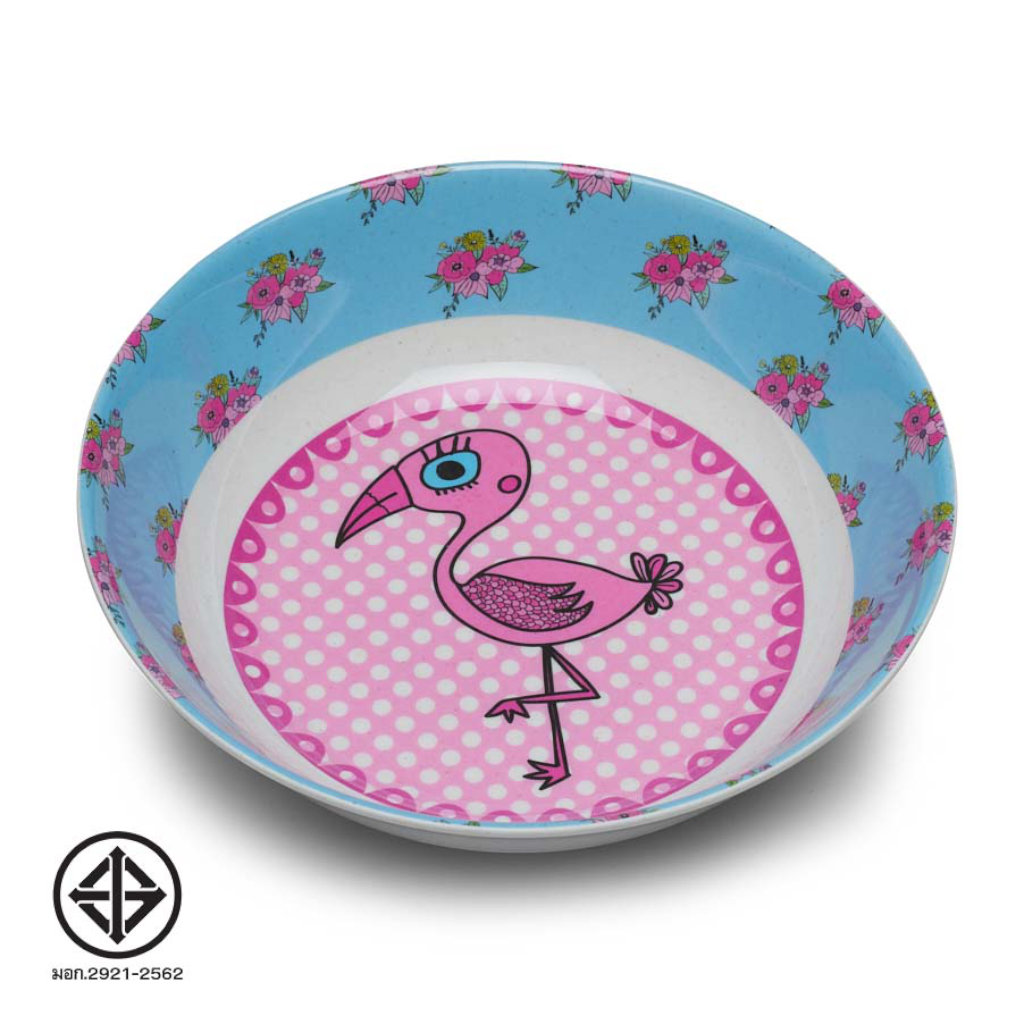 SuperSOSO Pink Flamingo Deep Plate