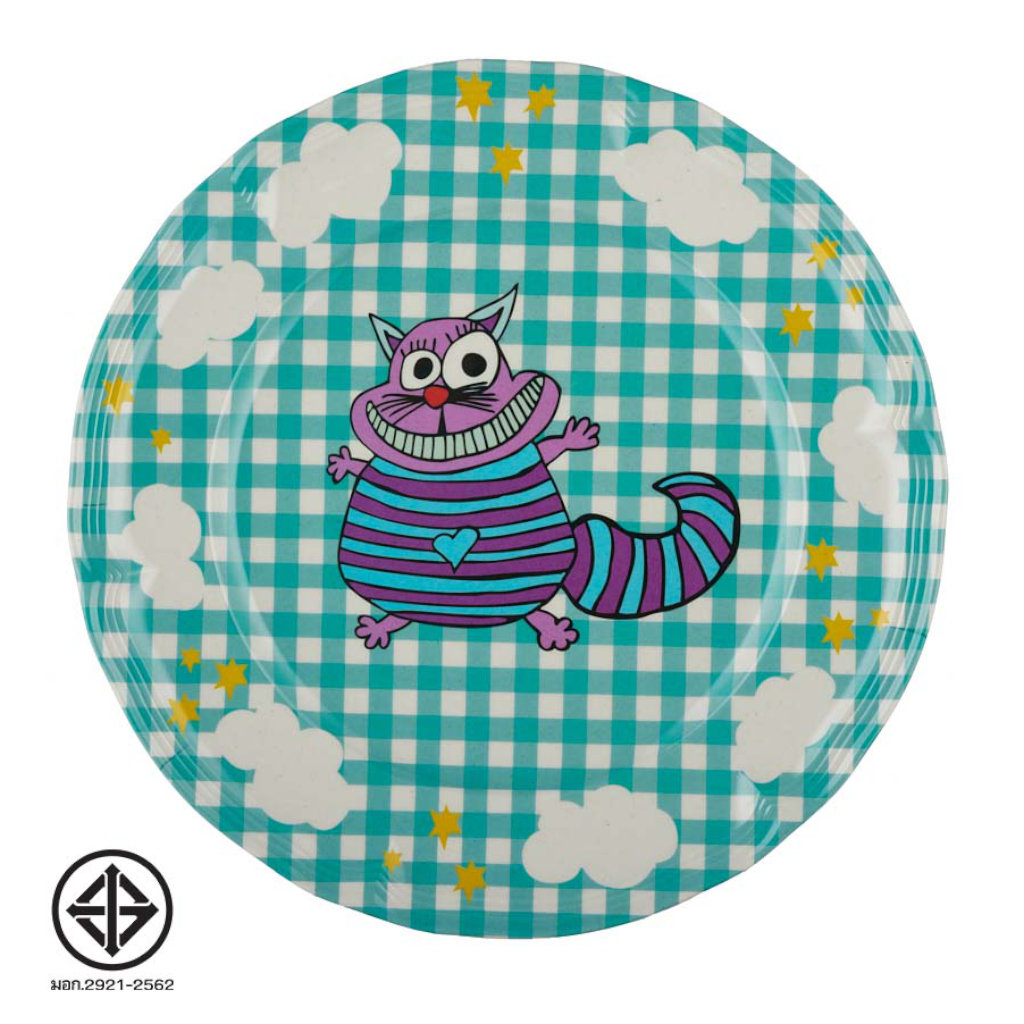 SuperSOSO Crazy Cat Round Plate