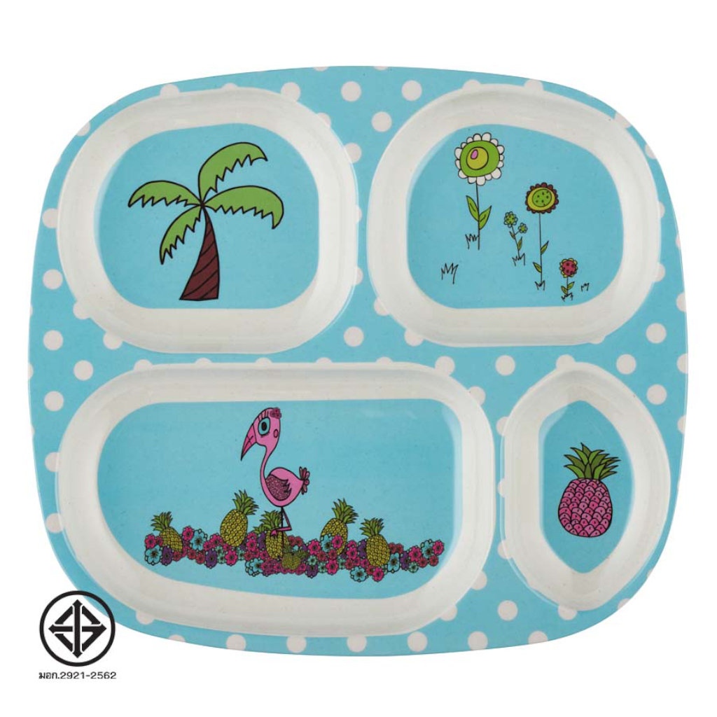 SuperSOSO Pink Flamingo Kids Plate