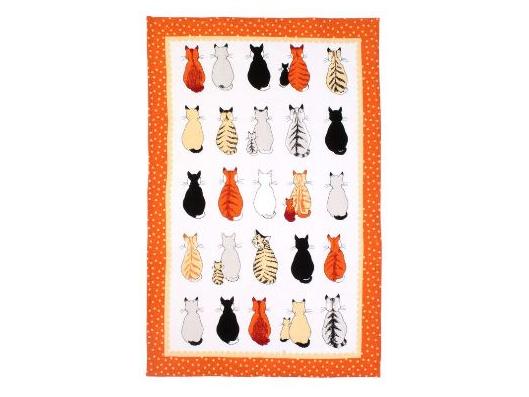 Ulster Weaver's Cats In Waiting Cotton Tea Towel
