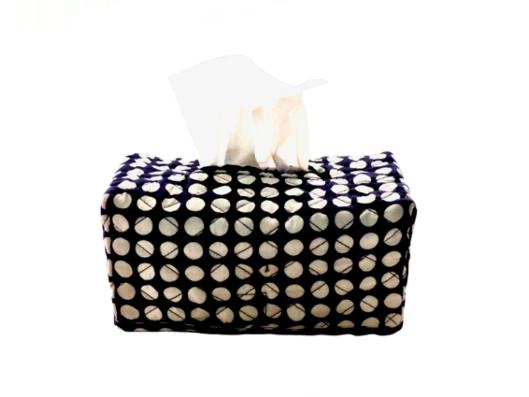 Balizen Indigo Polka Dot Tissue Box Cover