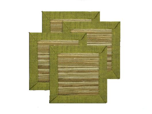 Balizen Green Waterlily Coasters Set Of 4